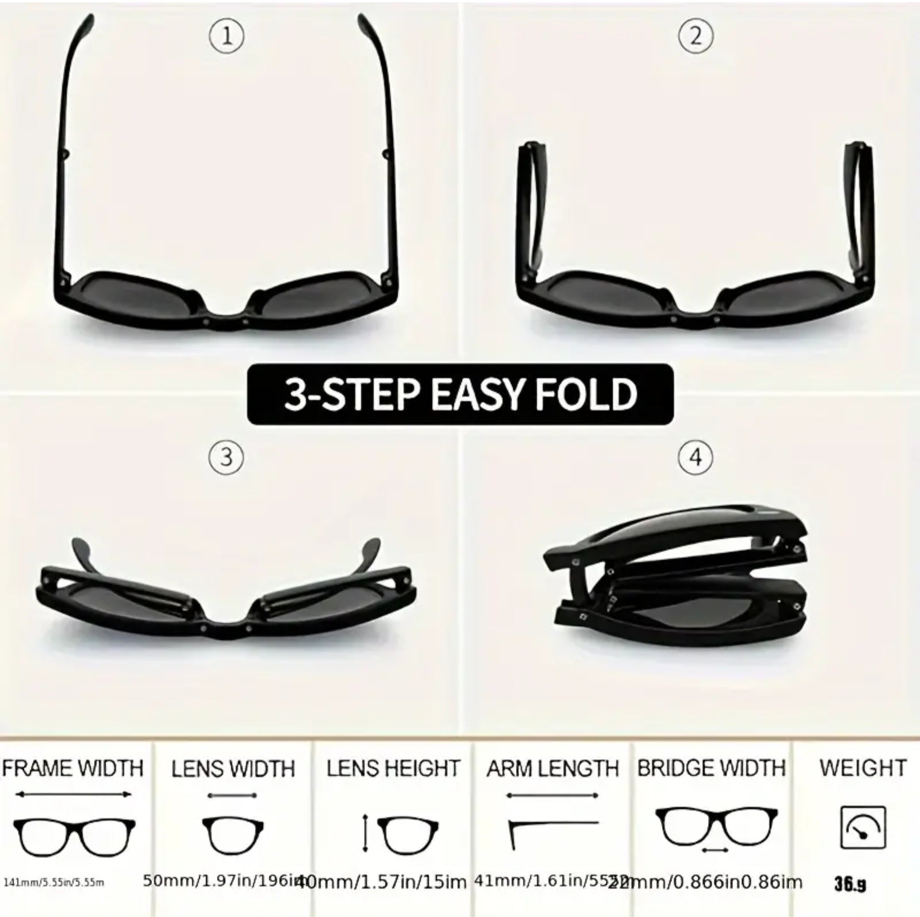 Gafas de Sol Plegables